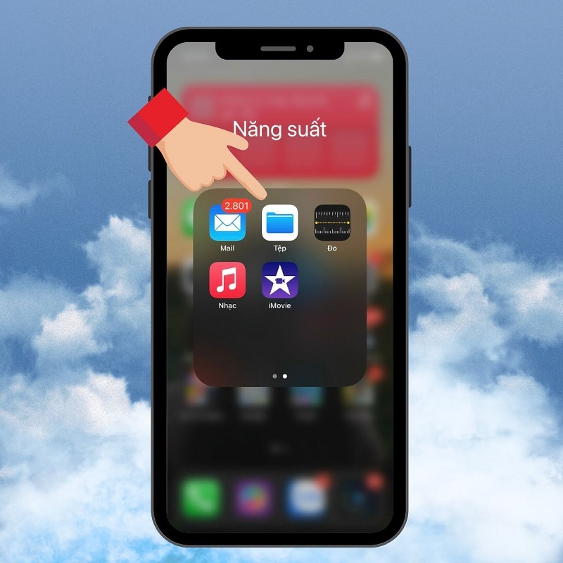 Mở ứng dụng Tệp lên