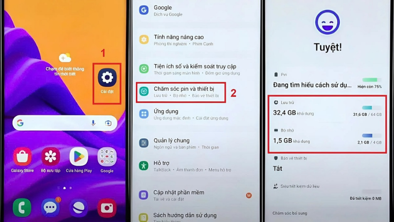 Hướng dẫn cách xem dung lượng Samsung đơn giản