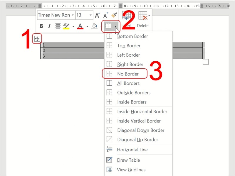 Nhấn vào tùy chọn No Border