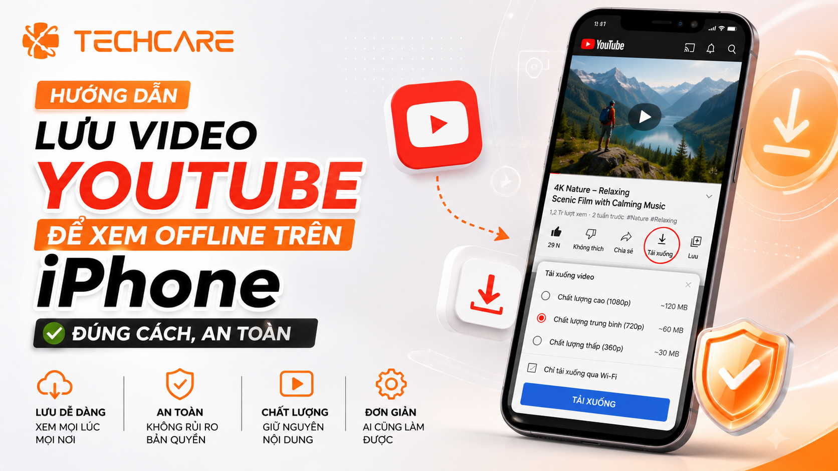 Hướng dẫn lưu video YouTube để xem offline trên iPhone đúng cách, an toàn