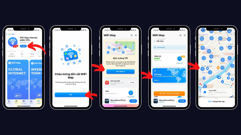 Hướng Dẫn Sử Dụng WiFi Map Từng Bước
