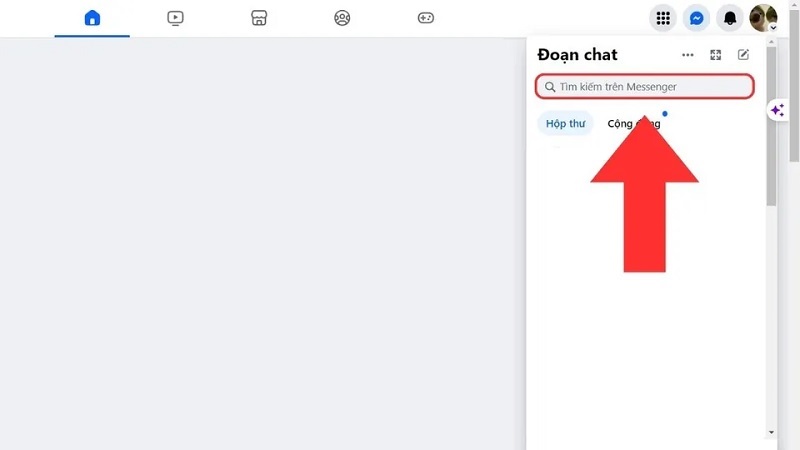 Nhập tên người dùng bạn muốn ib qua facebook