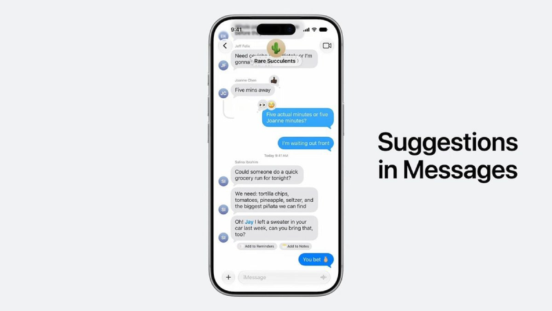 iOS 27.2 mang trở lại tính năng gợi ý thông minh trong ứng dụng Tin nhắn