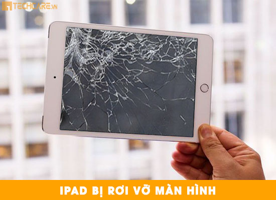 Ipad bị rơi vỡ màn hình làm mất hiển thị