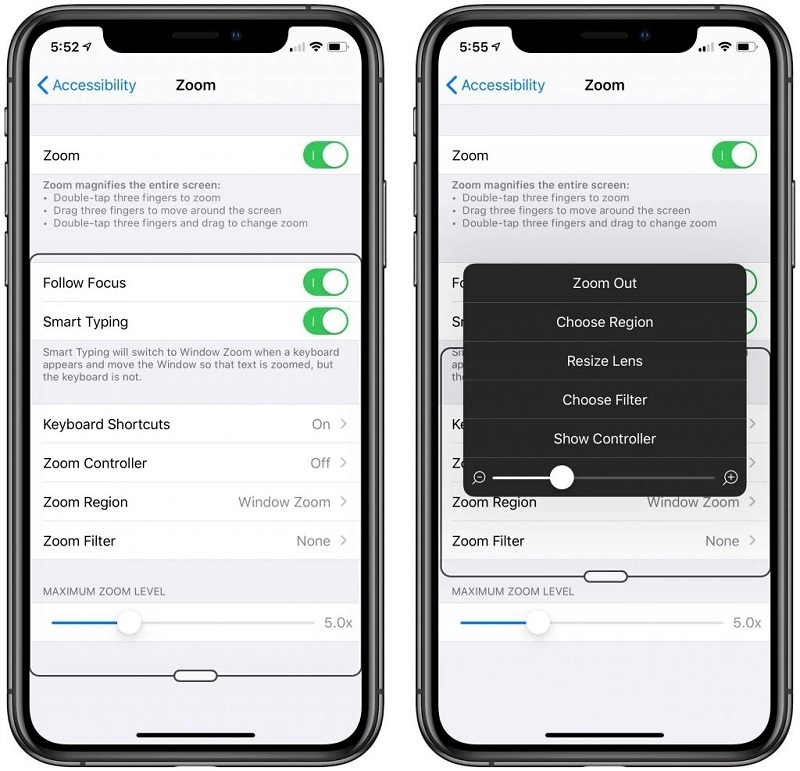 Giảm chế độ thu phóng
