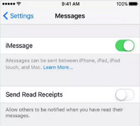 Giải pháp 4: Đảm bảo rằng iMessage được bật sửa iPhone không gửi được tin nhắn