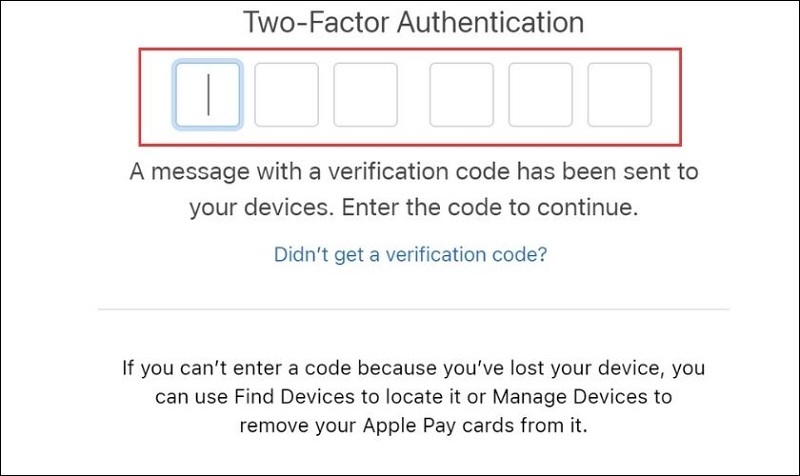 Nhập chính xác mã vào