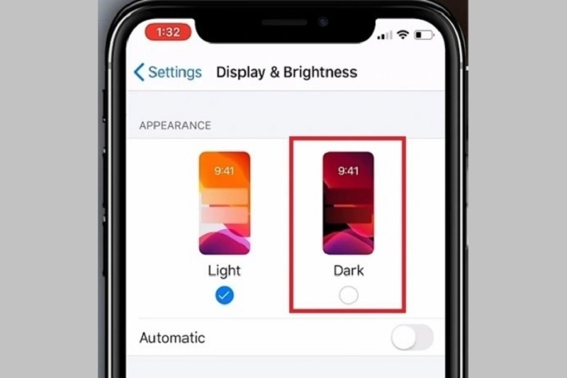 Do chế độ Dark Mode