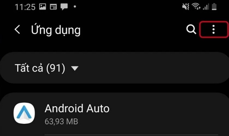 Nhấn vào biểu tượng 3 dấu chấm