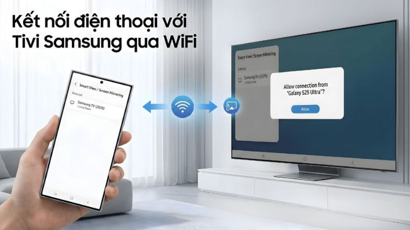 Kết Nối Điện Thoại Với Tivi Samsung