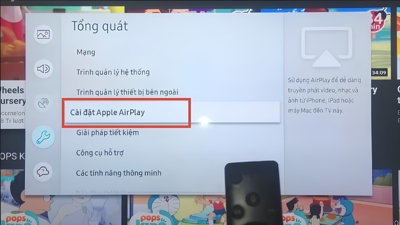 Kết nối không dây bằng AirPlay bước 3