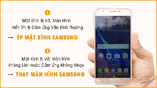 Thay màn hình, mặt kính Samsung J7 Prime
