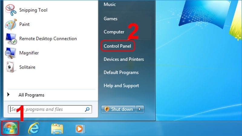 Dùng Control Panel để khóa chuột laptop Dell bước 1 Dùng Control Panel để khóa chuột laptop Dell bước 1