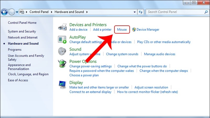 Dùng Control Panel để khóa chuột laptop Dell bước 3 Dùng Control Panel để khóa chuột laptop Dell bước 3