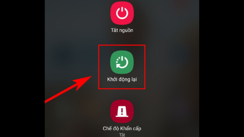 khởi động lại điện thoại