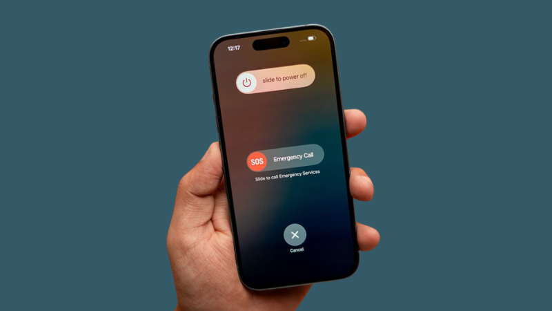 Khởi động lại iPhone để khắc phục loa iPhone gặp sự cố