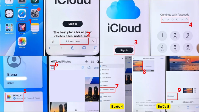 Khôi Phục Từ Album Đã Xóa Gần Đây từ icloud