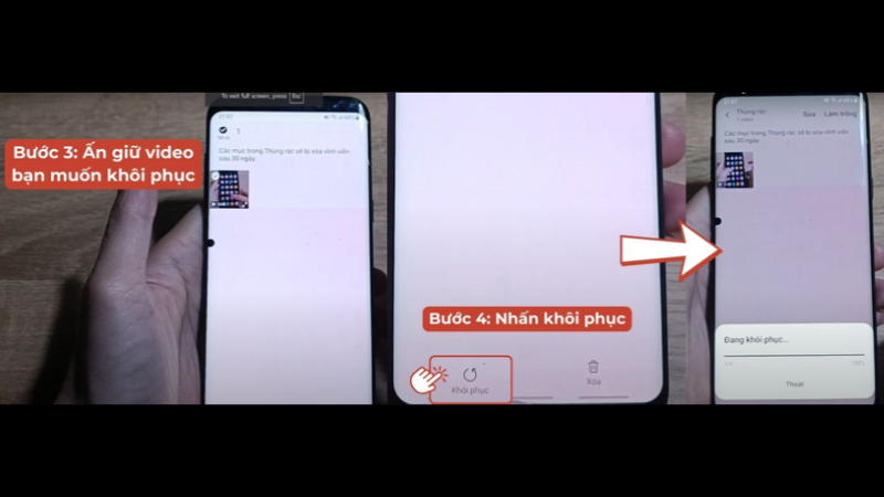 Khôi Phục Từ Thùng Rác Thư Viện Samsung