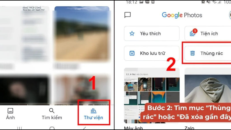 Khôi Phục video đã xoá Từ Thùng Rác Google Photos