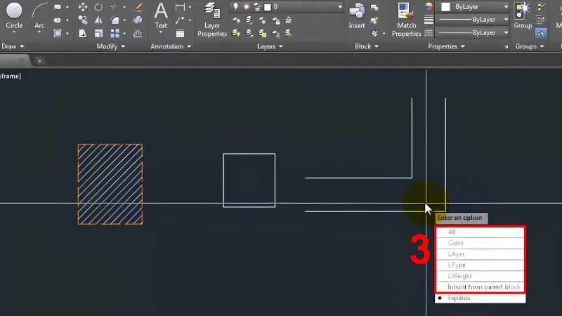 Dùng lệnh XPLODE (yêu cầu cài Express Tools) bước 3 Dùng lệnh XPLODE (yêu cầu cài Express Tools) bước 3