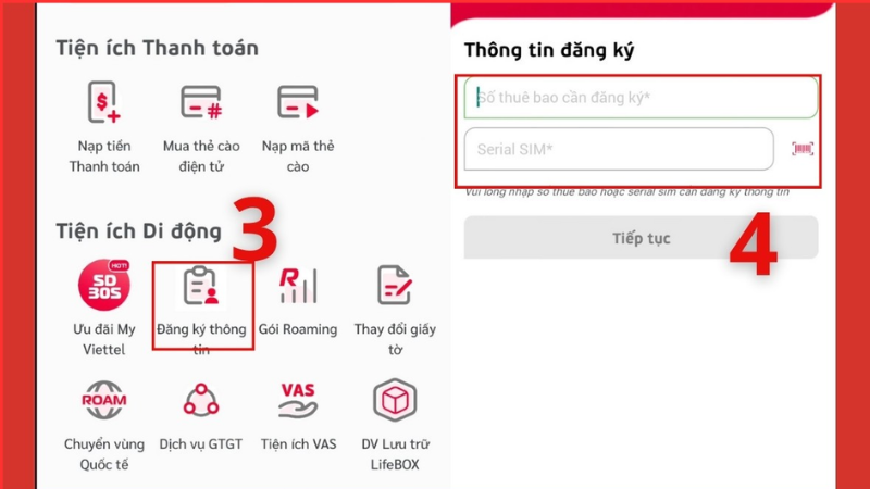 Kích hoạt SIM Viettel bằng My Viettel