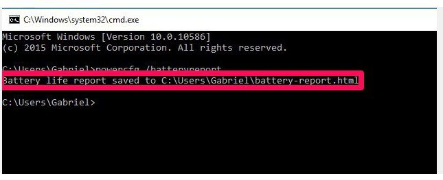 cách kiểm tra độ chai pin laptop bằng lệnh
