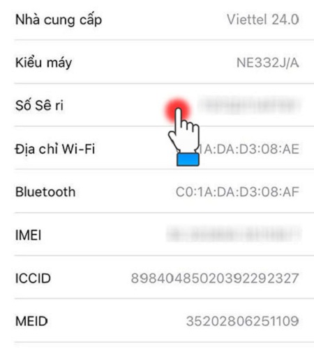 Xác minh số sê-ri