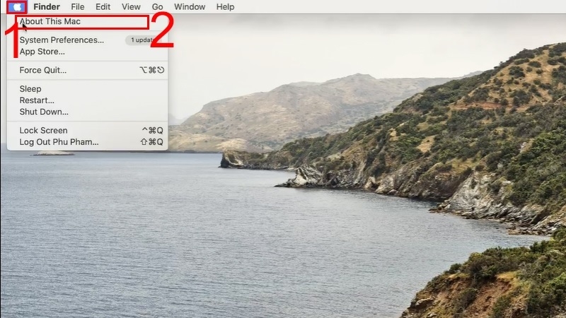 Nhấn vào tùy chọn About This Mac