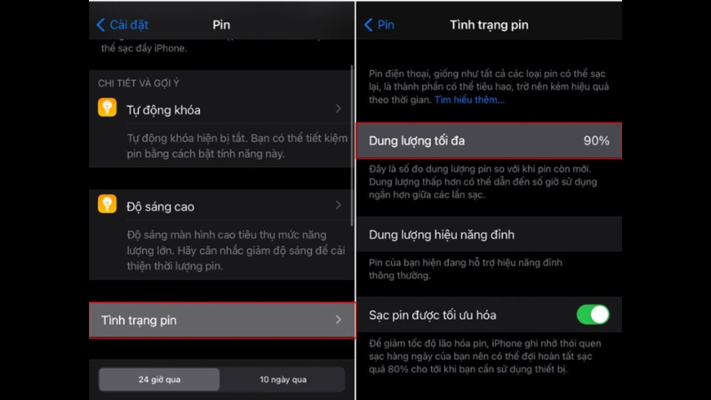 Kiểm tra Tình trạng pin và quản lý hiệu năng