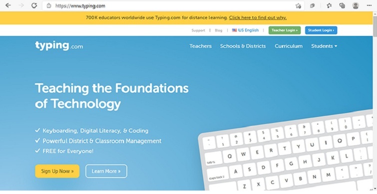 Kiểm tra tốc độ đánh máy tính với Typing.com