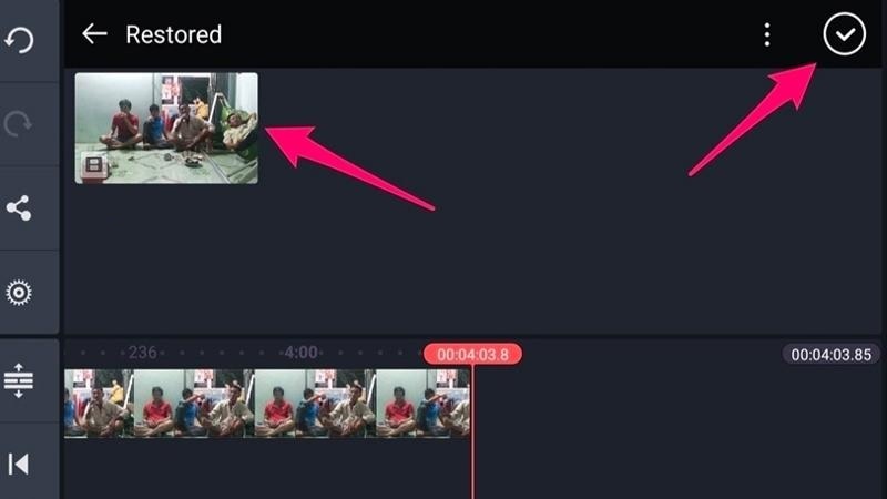 Nhấn nút stick ở góc phải màn hình