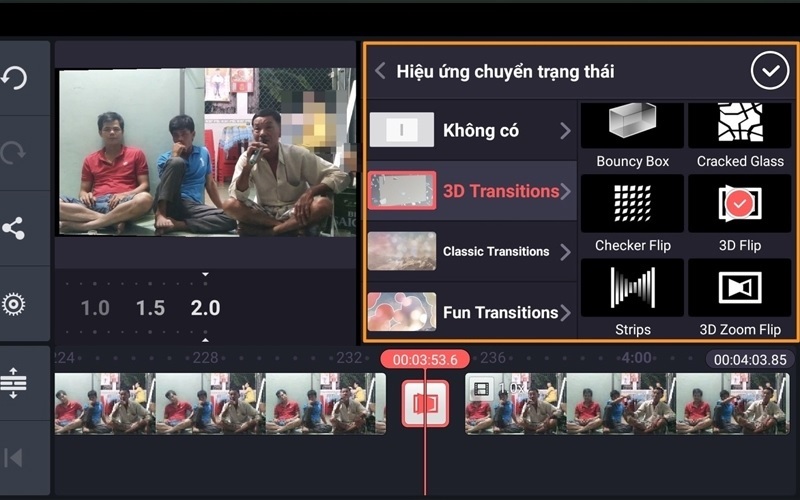 Chọn nút stick ở góc phải