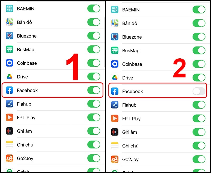 Kéo thanh trượt sang trái là tắt thành công