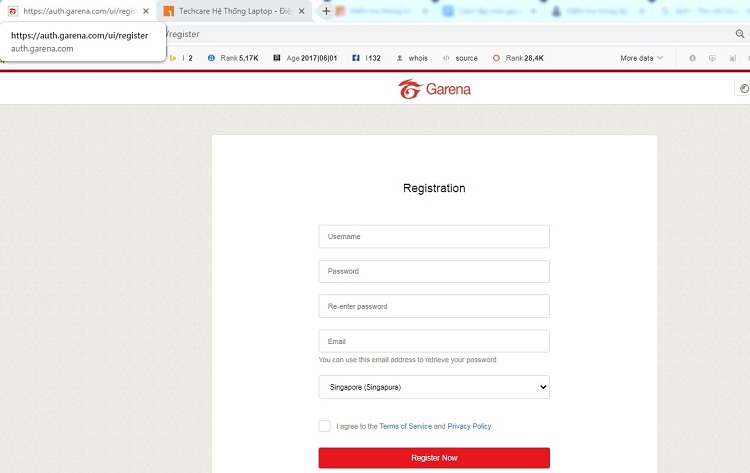 Cách lập nick garena để chơi game