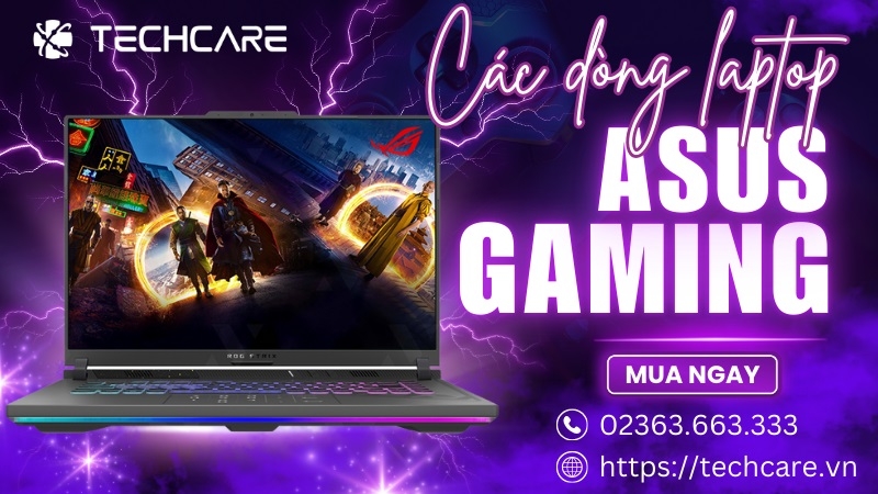 Các dòng laptop Asus gaming