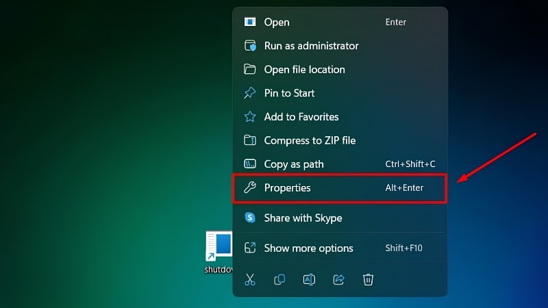 Cách tạo nút Shutdown trên Desktop bước 6 Cách tạo nút Shutdown trên Desktop bước 6