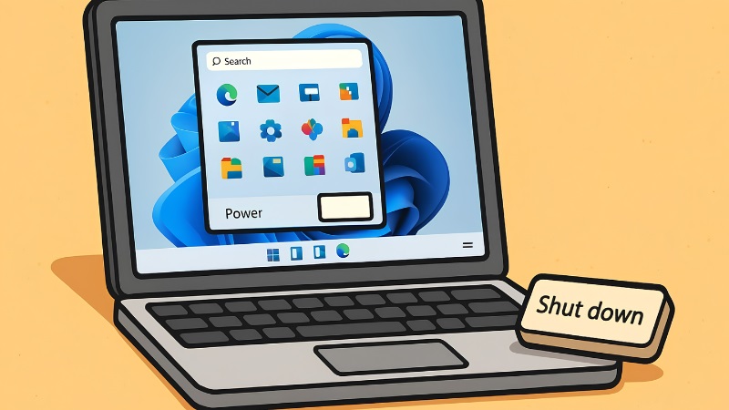 Mô tả lỗi laptop bị mất nút Shutdown Win 11 Mô tả lỗi laptop bị mất nút Shutdown Win 11