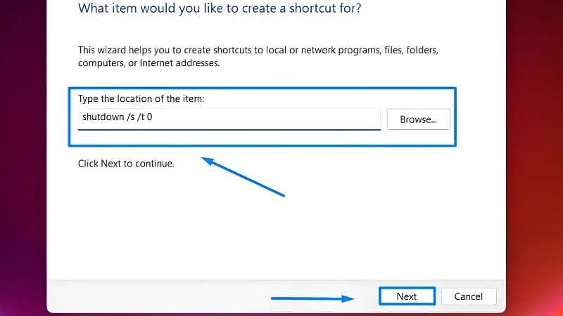 Cách tạo nút Shutdown trên Desktop bước 3 Cách tạo nút Shutdown trên Desktop bước 3