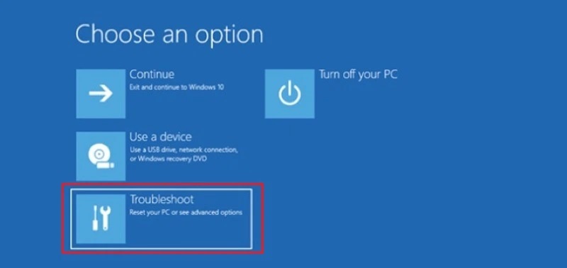 Chọn Advanced options