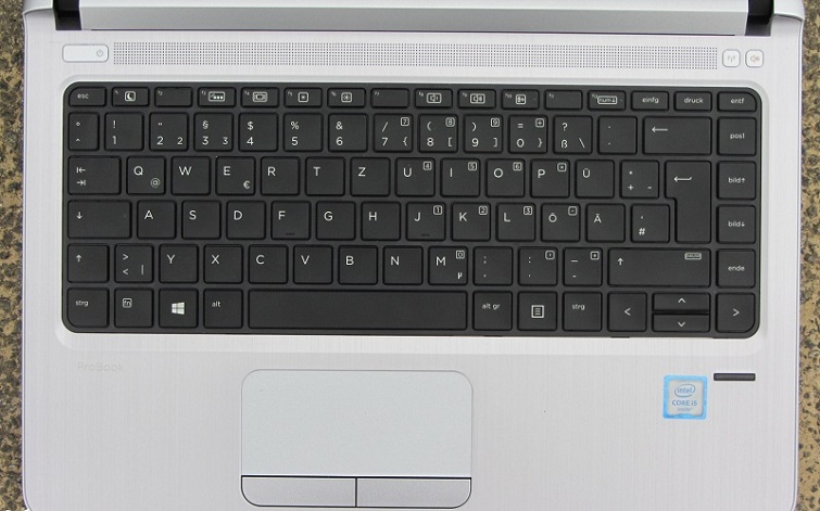 HP Probook 450 G3 sở hữu bàn phím kiểu fullsize