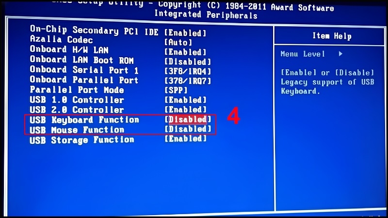 Kiểm tra BIOS khi PC không nhận chuột lúc cài Windows bước 3