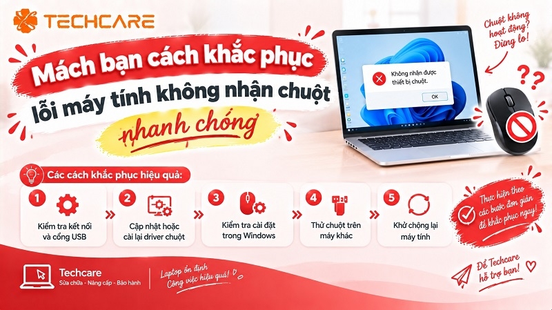 Mách bạn cách khắc phục lỗi máy tính không nhận chuột nhanh chóng