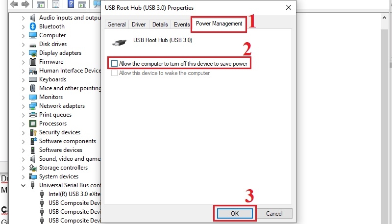 Tắt chế độ tiết kiệm điện USB (USB Selective Suspend) bước 4