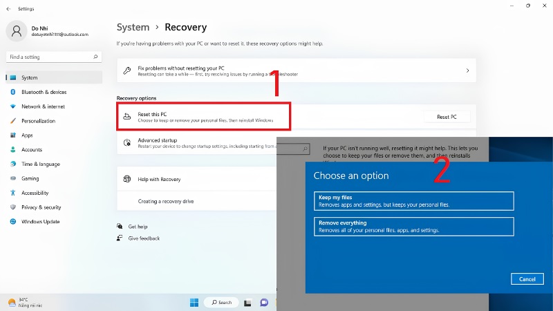 Cài đặt lại Windows bước 3 Cài đặt lại Windows bước 3
