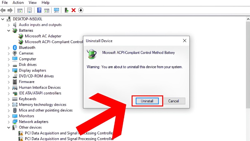 Cập nhật driver pin trong Device Manager bước 3