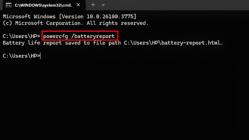 Kiểm tra sức khỏe pin bằng báo cáo Windows bước 2
