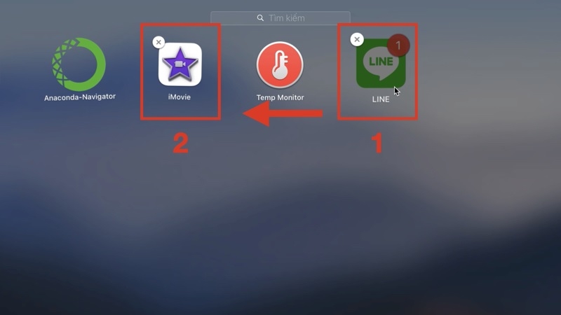 Sắp xếp lại vị trí ứng dụng trong Launchpad bước 1 Sắp xếp lại vị trí ứng dụng trong Launchpad bước 1