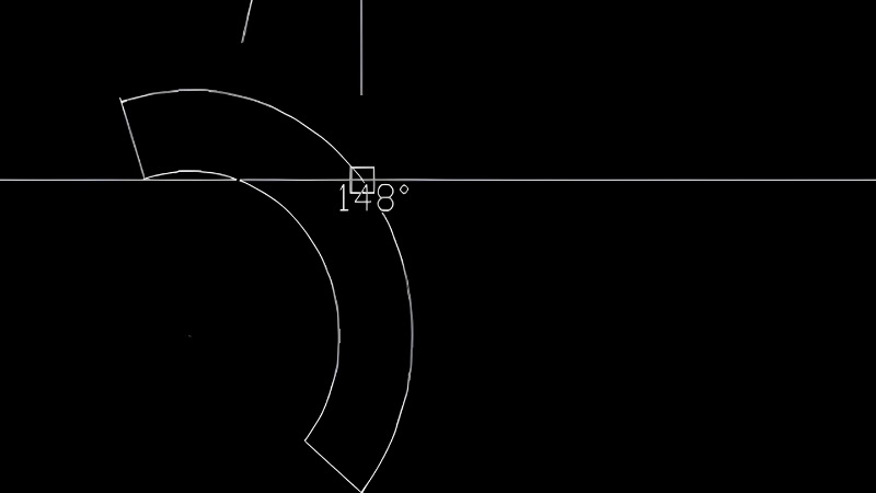 Đo góc trên đường tròn trong phần mềm CAD