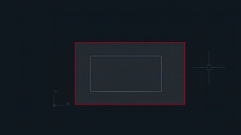 Kết quả hình chữ nhật vừa được vẽ xong trong AutoCAD Kết quả hình chữ nhật vừa được vẽ xong trong AutoCAD