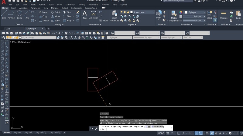 Lệnh xoay hình (Rotate) trong CAD là gì? Lệnh xoay hình (Rotate) trong CAD là gì?